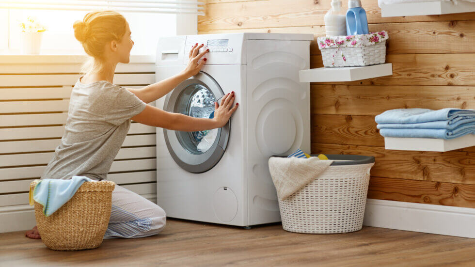 clean laundry room